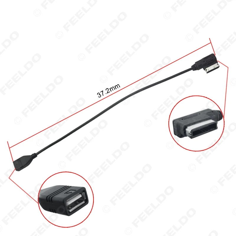 FEELDO музыкальный интерфейс AMI MDI к USB адаптерному кабелю для Audi A3/A4/A5/A6 VW