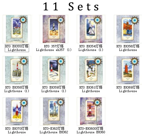 cs-2806 Cross Stitch Kit Lighthouse Bookmarks Bookmarker Magazine Marker Light House Beacon Pharos Bookmark