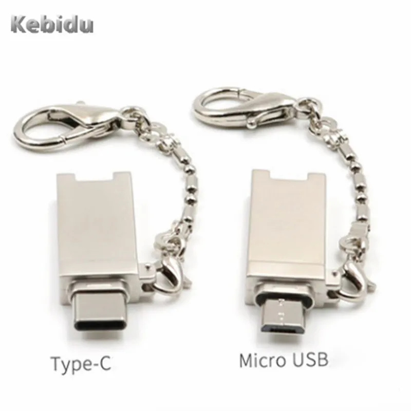 Kebidu USB Micro SD TF карта памяти Высокоскоростная карта ридер адаптер USB-C кард-ридер с брелком для планшета/телефонов Мини Размер