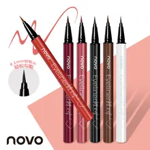 NOVO Brand, 6 цветов, жидкая подводка для глаз, карандаш для глаз, макияж, набор, стойкий, водостойкий, подводка для глаз, гладкий, шелковистый, Быстросохнущий