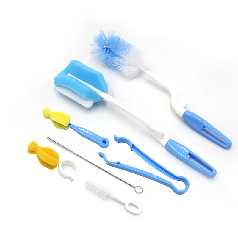7pcs/Set Multi functional Baby Bottle Washing Brush Pacifier Brush for