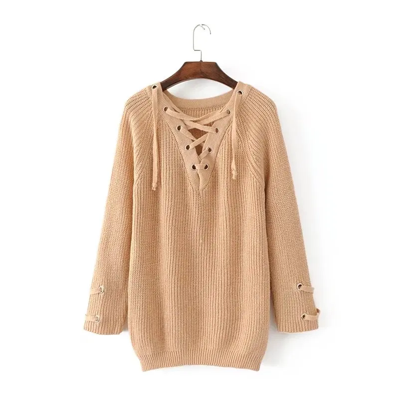 

Knitted Sweater Women 2017 Autumn Winter Jumper Women Novelties V Neck Pullover Casual Elegant Sweaters Femme Kawaii Sweater