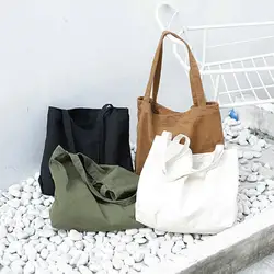 Для женщин холст простые однотонные повседневные сумочки для шопинга Мода Сумка мессенджер сумка для покупок Леди Мужская тотализаторов