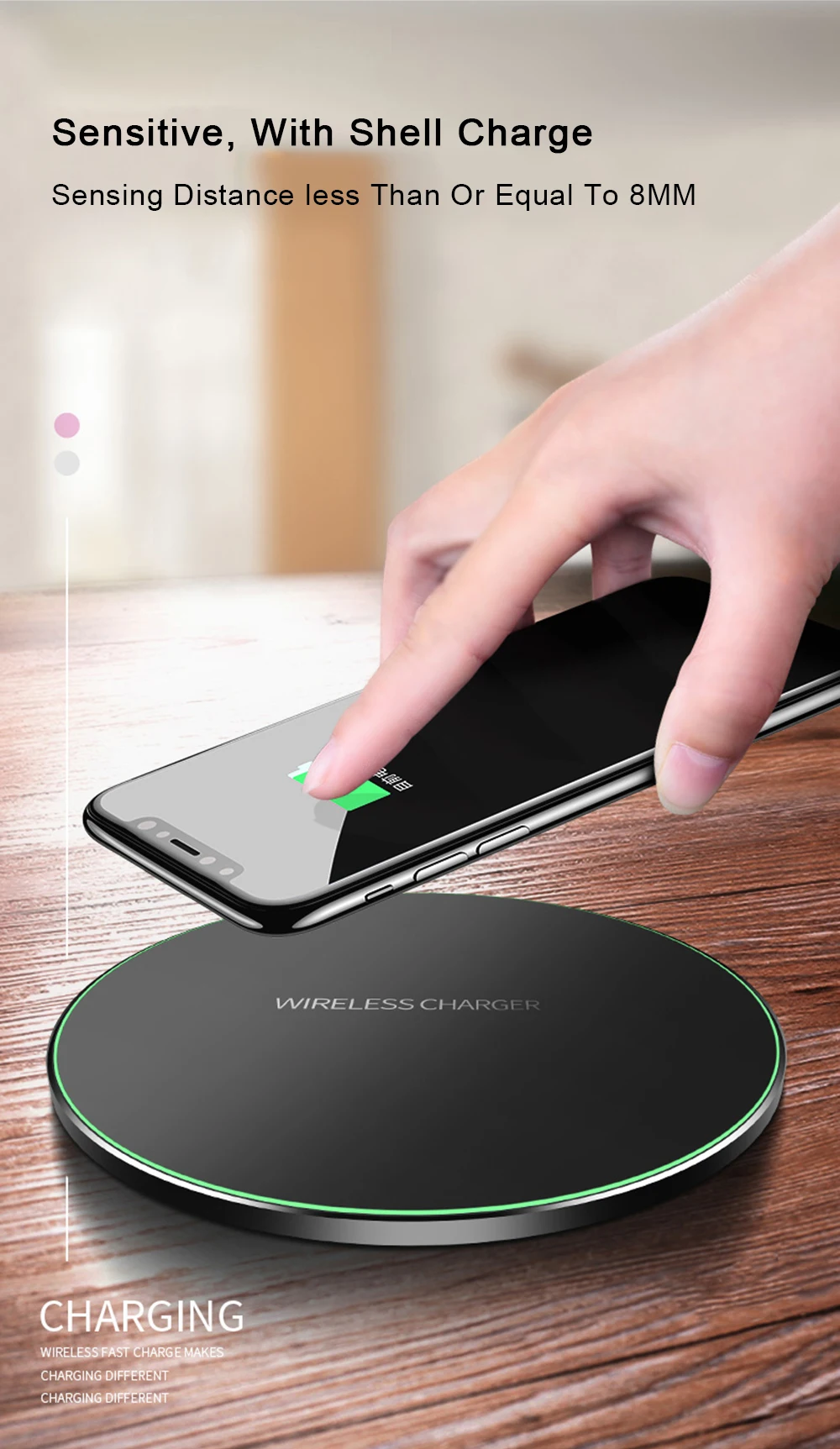 Universal 10W Wireless Charger For Samsung Galaxy S8 Plus S9 Note 8 S7 S6 Edge Fast Charging Pad Dock For iPhone X 8 Plus JK63 (7)