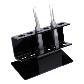 

1pcs Acrylic Tweezers Stand Positions Shelf Holder 6Pcs Eyelash Extension Tweezer Scissor Display Eyelash Eye Lashes Makeup Tool