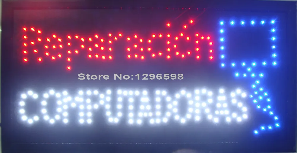 

CHENXI new led reparacion computadoras/ repairing computer sign hot sale customed 10X19 inch indoor ultra bright wholesale