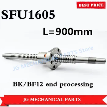 

16mm Rolled Ballscrew sets: SFU1605 Ball Screw L=900mm C7+ single ballnut with BK/BF12 end processing for CNC parts