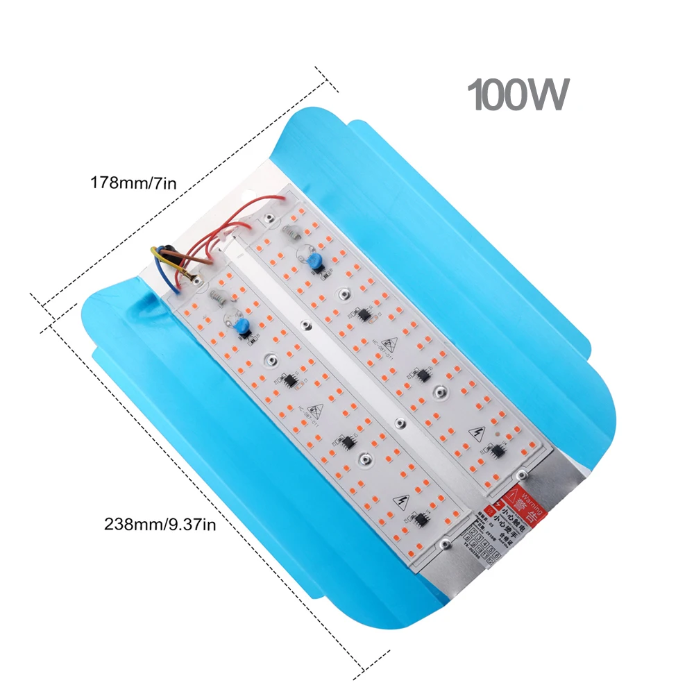 Светодиодный светильник для выращивания полный спектр AC220V 50 Вт 100 Вт IP65 Светодиодный прожектор светильник для овощей комнатные растения парниковые гидропоники