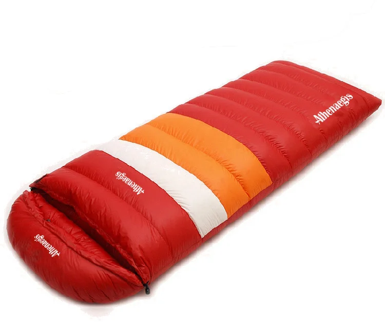 Athenaegis ультра-легкий пуховик для девочек; Цвет белый; 1200 г/1500 г/1800 г/2000 г заполнения может наращенный спальный мешок дышащий утолщение спальный мешок - Цвет: 2000g Red