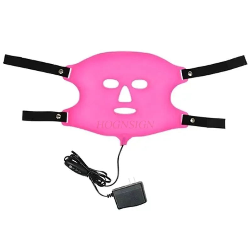 Far infrared full face hot compress mask mask heating home facial