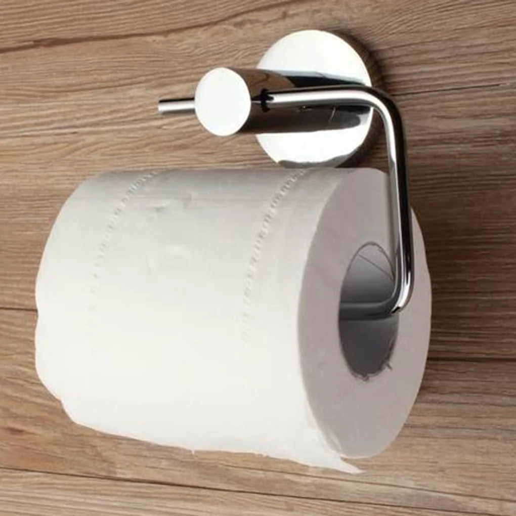 Stainless Steel Wall Mount Paper Holder Single Roll Bathroom Paper