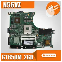 For ASUS N56VZ laptop Motherboard fit N56VM N56VJ N56VZ N56VB mainboard N56VM REV2 3 GT650 2G