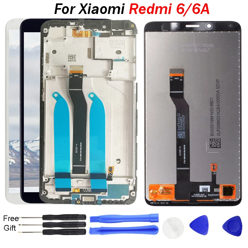 Для Xiaomi redmi 6A ЖК-дисплей сенсорный экран дигитайзер в сборе с рамкой для Redmi 6