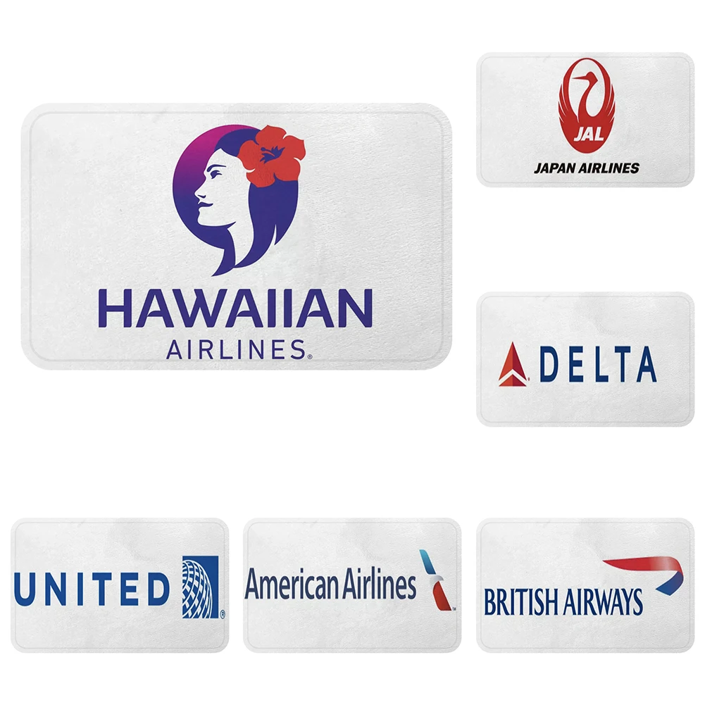

Hawaiian Airlines AA UA JL Collection Mat Bath Carpet Decorative Anti-Slip Mats Room Car Floor Bar Rugs Door Home Decor Gift