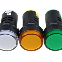 Красный светодиодный индикатор питания AD16-22D/S сигнальная лампа 12v24v36v220v380v 22 мм 100 шт