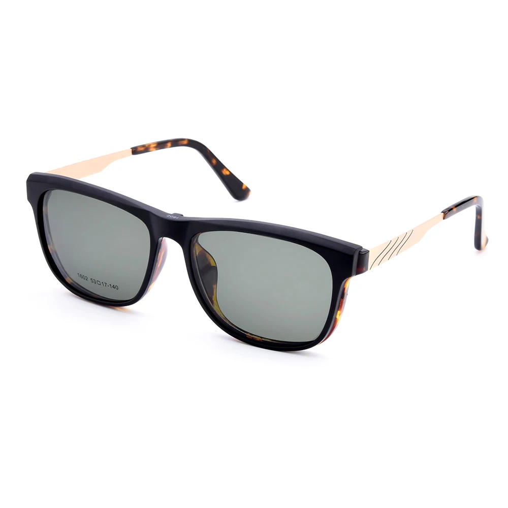 Gmei оптический 1602 Urltra-светильник TR90 оправа для очков с поляризованными зажимами солнцезащитные очки для женщин и мужчин очки - Цвет оправы: C05
