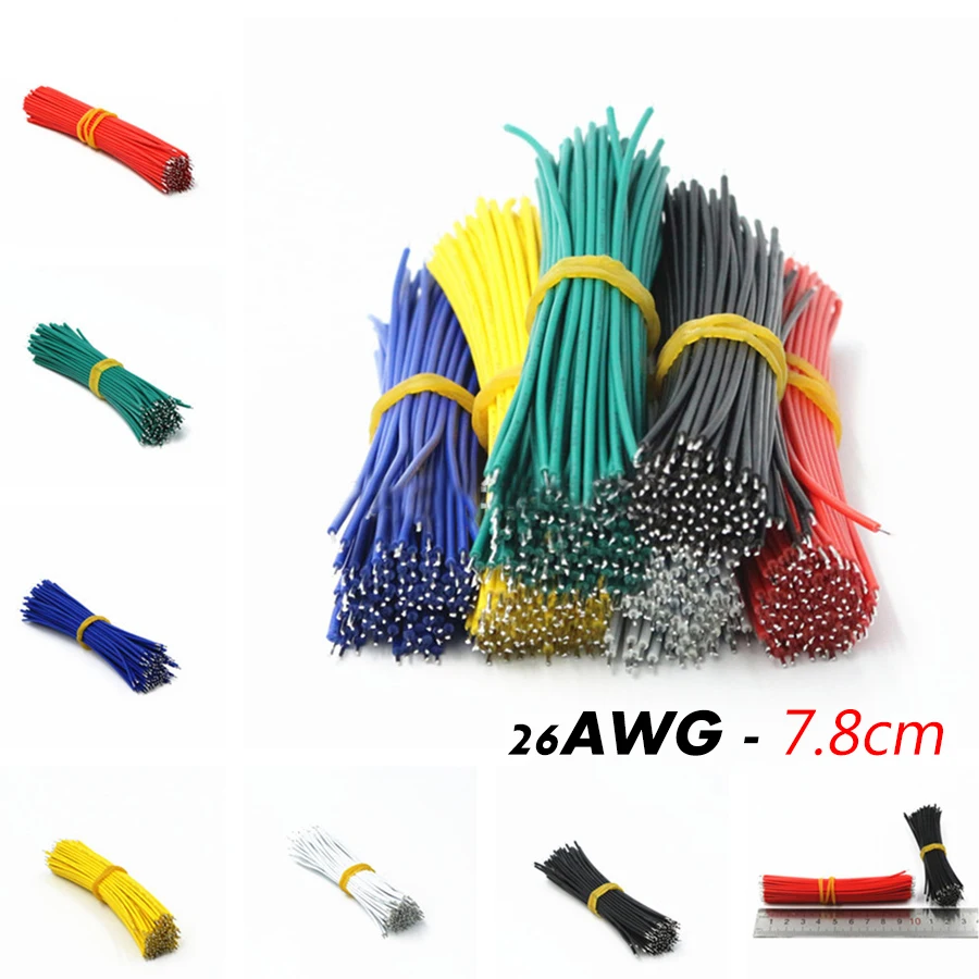 

100pcs/lot Tin Plated Wire Breadboard PCB Solder Cable 24AWG Fly Jumper Wire Cable Tin Conductor Wires 1007 24AWG Wire Connector