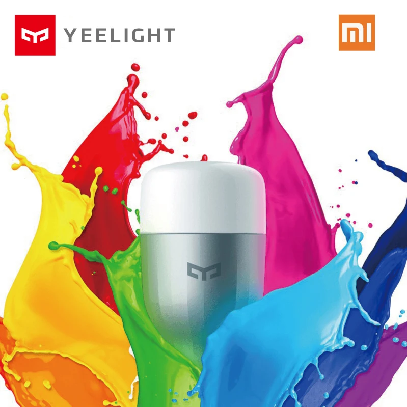 Prix Original Xiao mi Yeelight bleu II LED ampoule intelligente colorée (couleur) E27 9 W 600 Lumens mi lumière téléphone intelligent WiFi télécommande
