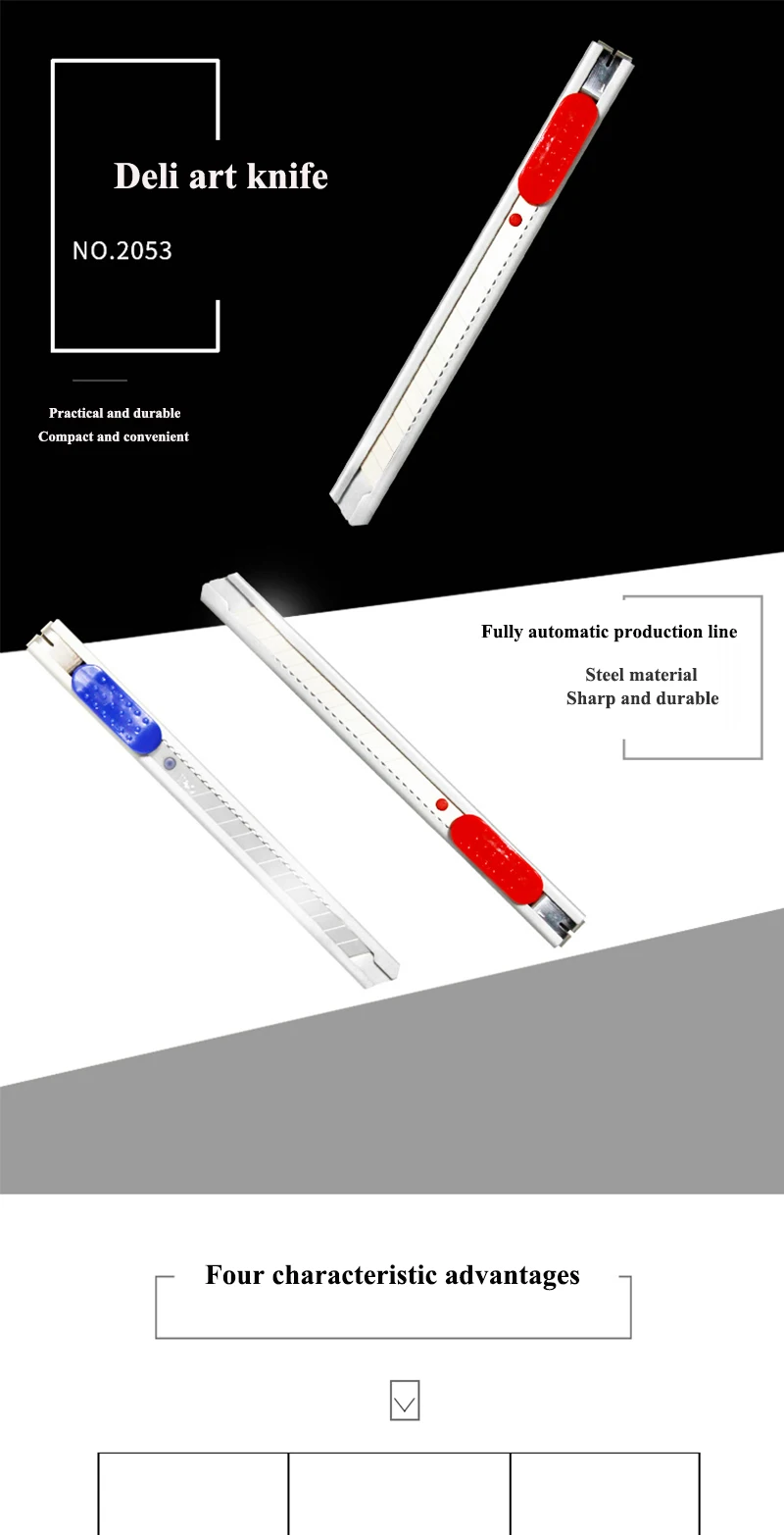 Deli маленький размер универсальный нож офисный школьный Студент маленький резак SK5 Материал лезвия случайный цвет доставка