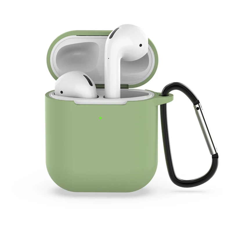 Чехол для наушников для Apple AirPods 2 силиконовый чехол беспроводной Bluetooth чехол для наушников для Airpods 2nd гарнитура Coque Hook Hole - Цвет: 10