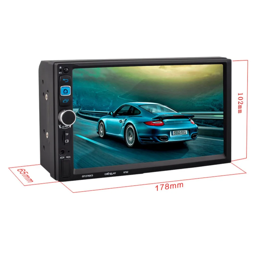 7 дюймов 1080 p Сенсорный экран 2-DIN автомобиль в тире Android 5.1.1 MP4 MP5 плеер Bluetooth стерео с сзади Камера DVR gps