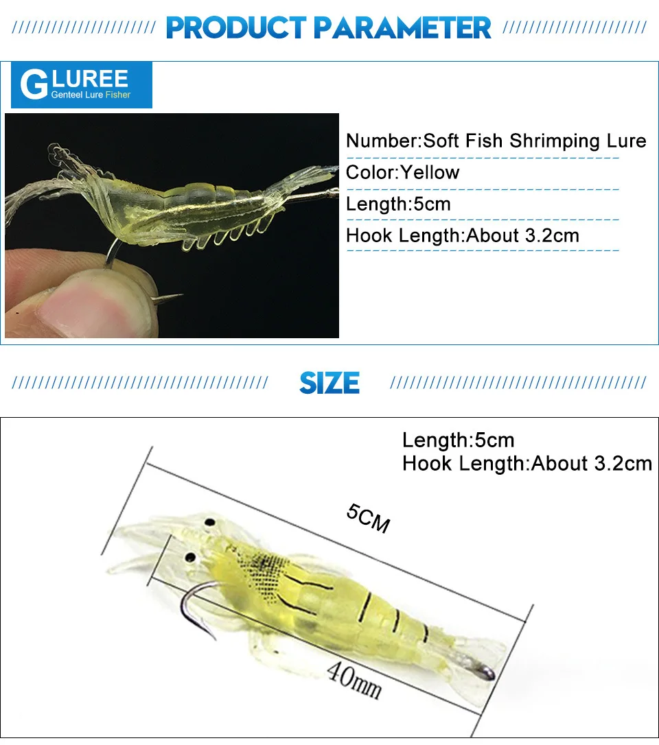 GLUREE-5PcsLot-5cm-Soft-Shrimp-Lure-Fishing-Lures-Simulation-Prawn-Artificial-Bait-Single-Hook-Soft-Lures-Yellow-Fishing-Tackle_03