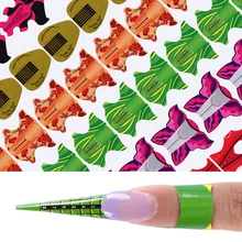 100 шт. клейкая форма для ногтей для УФ-геля для наращивания ногтей воздушный змей в форме цветка овальная квадратная форма инструмент для маникюра DIY Советы маникюрные наборы