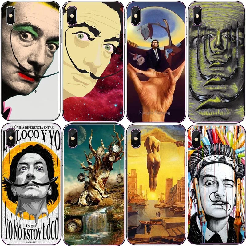 Забавный Чехол для мобильного телефона Salvador Dali прозрачный чехол iPhone 8 8Plus 7 7Plus 6S