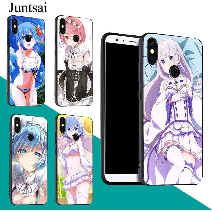 Чехол RE Zero Rem Ram E mi lia Anime для Red Note 9 Pro 9S 8T 8 9A 9C Mi 9T 10 Lite POCO X3 Couqe|Бамперы| |