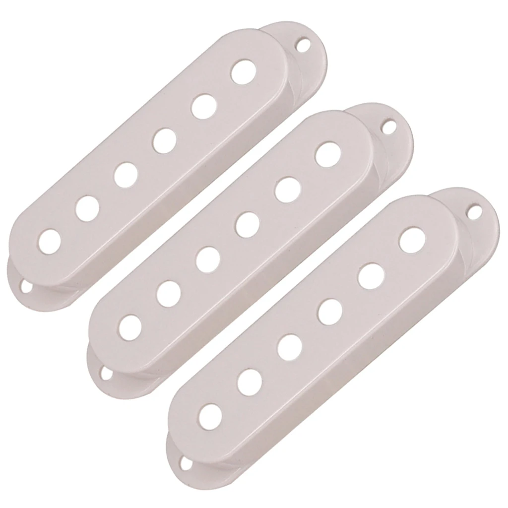 Tooyful 3 Pieces Plastic Single Coil Pickup Covers Protector White for ST SQ Electric Guitar Replacement Parts