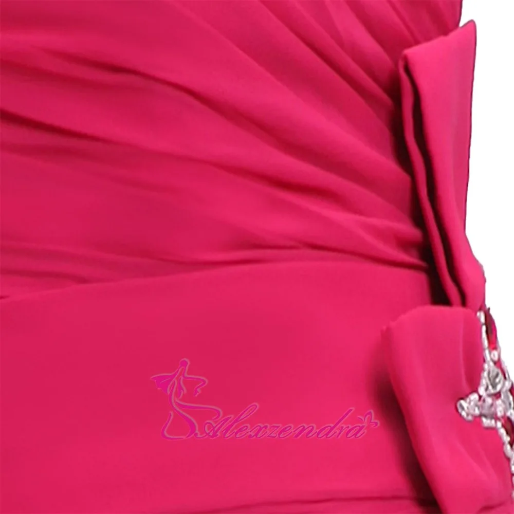 Alexzдра шифоновое длинное ярко-розовое прямое платье для матери 