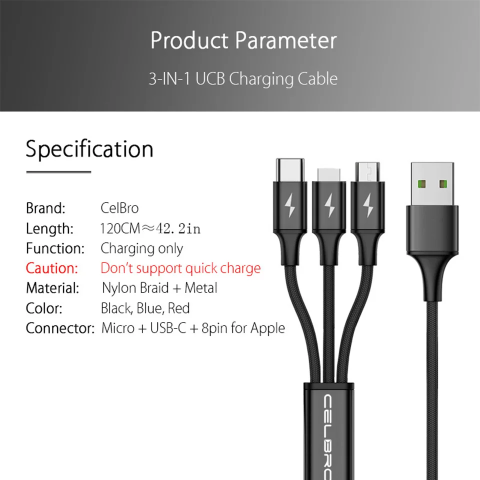 USB кабель 3 в 1 2 Micro Type C зарядный для Android провод шнур телефона Samsung Huawei Xiaomi|Зарядные