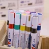 12 colores peinture stylo marqueur permanent, stylo pour l'écriture sur tissus en verre bois huile pourpre/rose/bleu/café/or/argent ► Photo 1/6