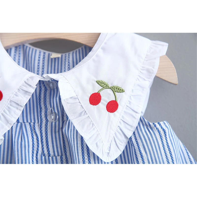 Летняя модная одежда для новорожденных девочек cherry 2019 летнее боди маленьких