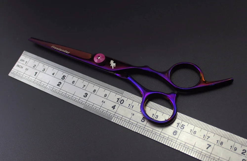 6 inch color purple 4 suit pet scissors hair thinning pet grooming scissors