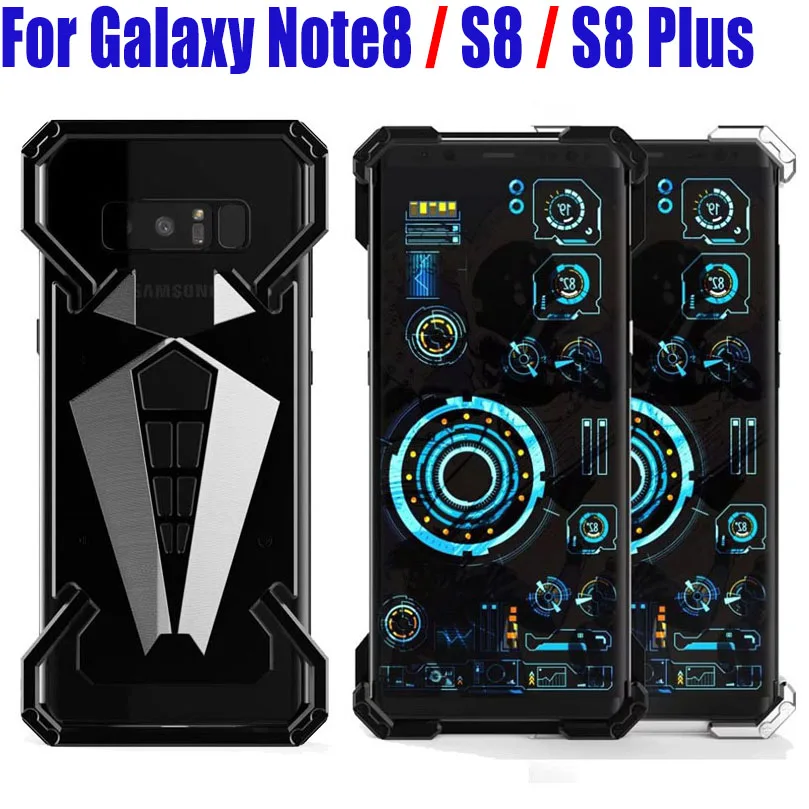 

Case For Galaxy Note 8 9 S8 S9 Plus S7 Edge Fashion Cool Spider Aluminum Metal Frame Back Cover GN82