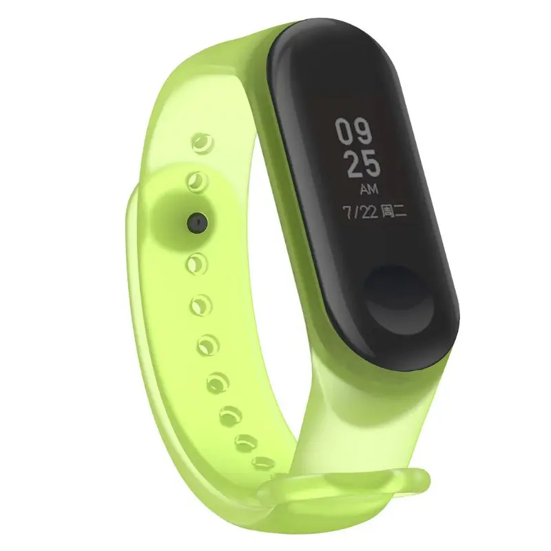 Colorful Clear Silicone Wrist Strap For Xiaomi Mi Band 4 MiBand 3 2019 Newest Replacement Watch Band