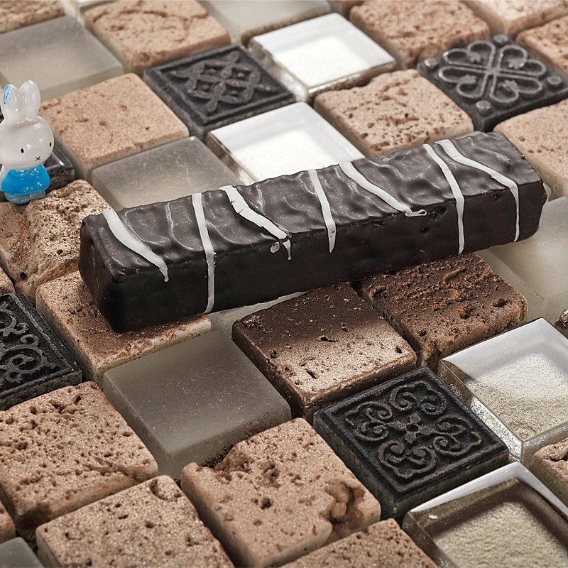 Aliexpress.com: Comprar Brown color de cristal azulejos de mosaico de