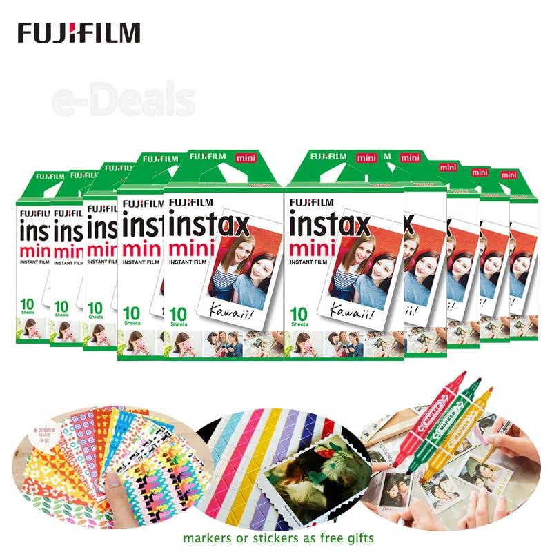 Фотобумага Fujifilm Instax Mini Film 10 100 листов белая фотобумага для камеры 9 8 + 7s 25 50s 70