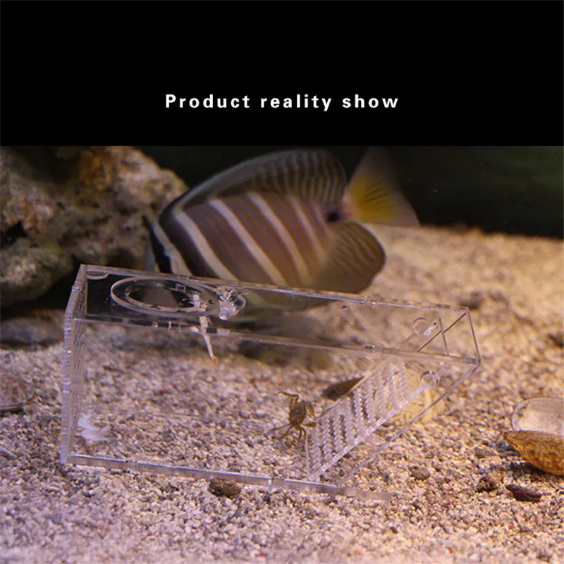 Generic Acrylic Clear Aquarium Shrimps Crabs Trap Box One-way Valve Fish Tank Supplies (2)