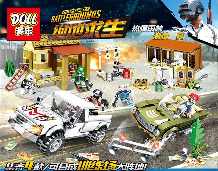 

PUBG Game Action Figure Building Blocks Winner Winner Chicken Dinner Military Soldier Army Weapon LegoINGly Children Toys D212