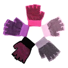 Перчатки без пальцев Для Йоги Нескользящие силиконовые гелевые перчатки для пилатеса дышащие спортивные перчатки для тренировки, езды на велосипеде женские спортивные перчатки