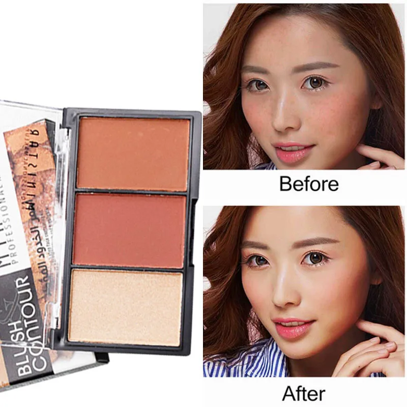 3Colors Professional Matte Makeup Full Face Bronzer Powder ...