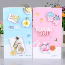 24 шт./лот универсальные 3D сообщения бизнес Спасибо карты/Поздравительные открытки для торжеств карты с конвертом