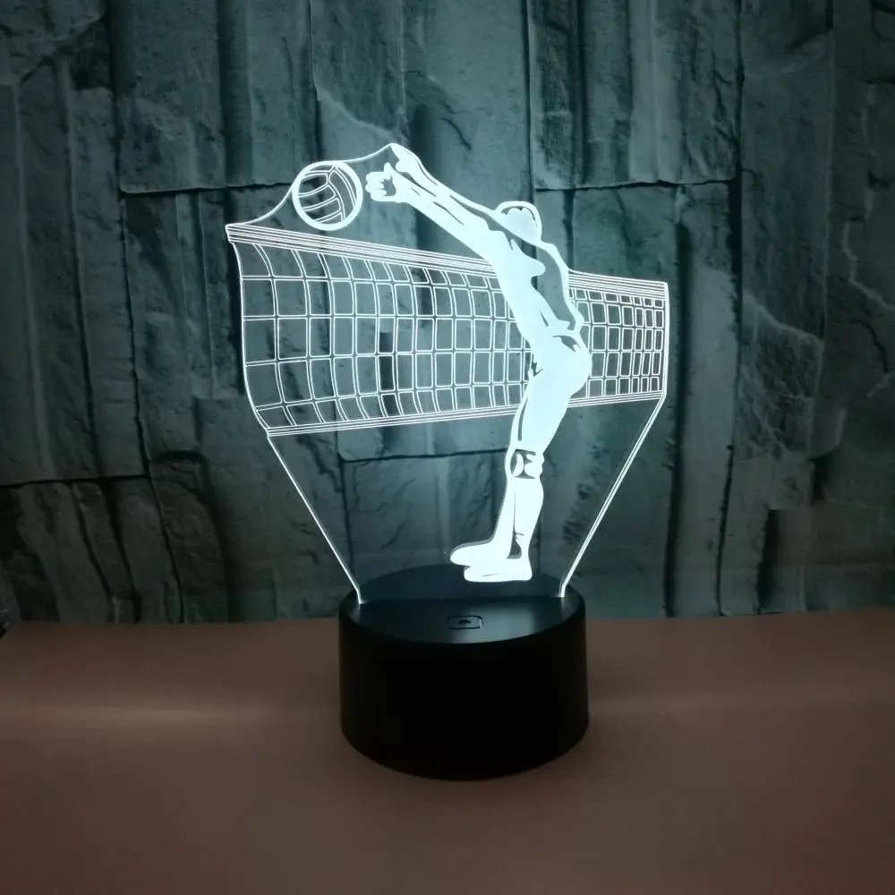 Volleyball Led Usb 3d Light Fixtures Luminaria De Mesa Led Night Light Kids Room Led Usb Kids 3d Lights Lamps
