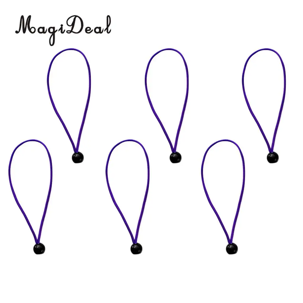 MagiDeal 6 Pieces 15cm Heavy Duty Ball Bungee Cord Tie down Cord Canopy Straps for Camping Hiking Tent Travell Accessories