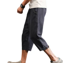 WP16 новые модные хлопковые шорты мужские свободные льняные шаровары Непальские семь широкие Большие размеры пляжные шорты летние