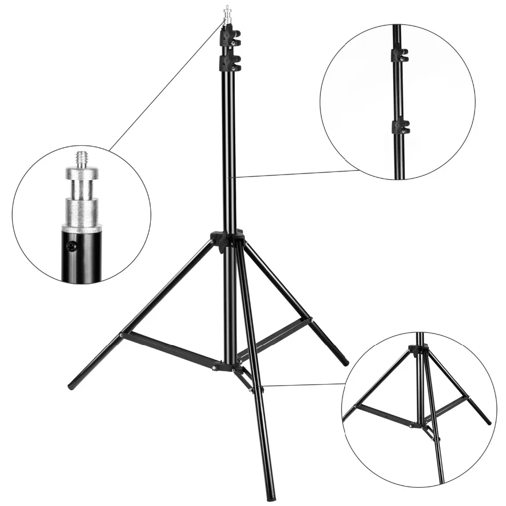 Neewer 3 упаковки 75 дюймов/190 см Регулируемые световые стойки с 3 упаковками винтовой штатив мини шаровой головкой Горячий башмак адаптер