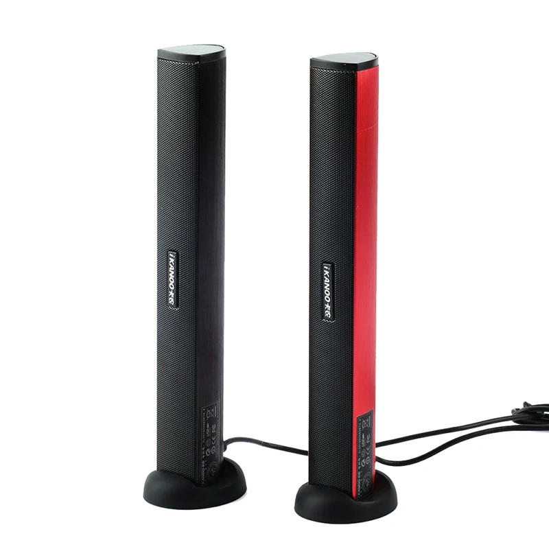 

Portable Music Multimedia Wired Speaker with Mount Clip for Computer Tablet PC Loudspeakers Support Stereo Subwoofer Sound Box