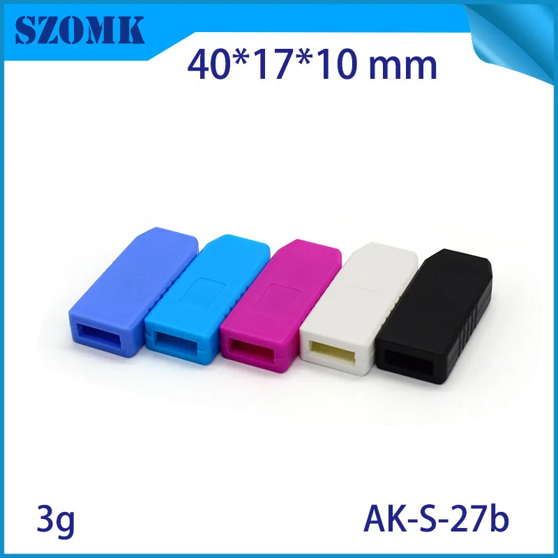 1 шт., 40*17*10 мм цветной usb Пластиковый корпус szomk Лидер продаж пластиковый чехол usb флэш-накопитель пластиковая коробка для электроники